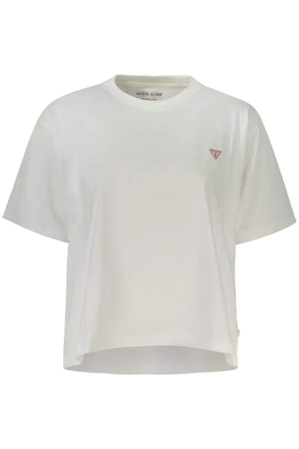GUESS JEANS Дамски бял къс топ