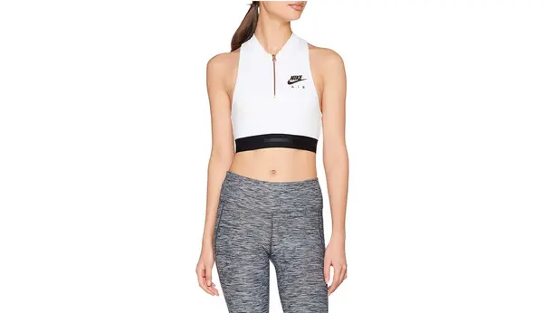 Nike Дамски бял къс топ Nike Sportswear