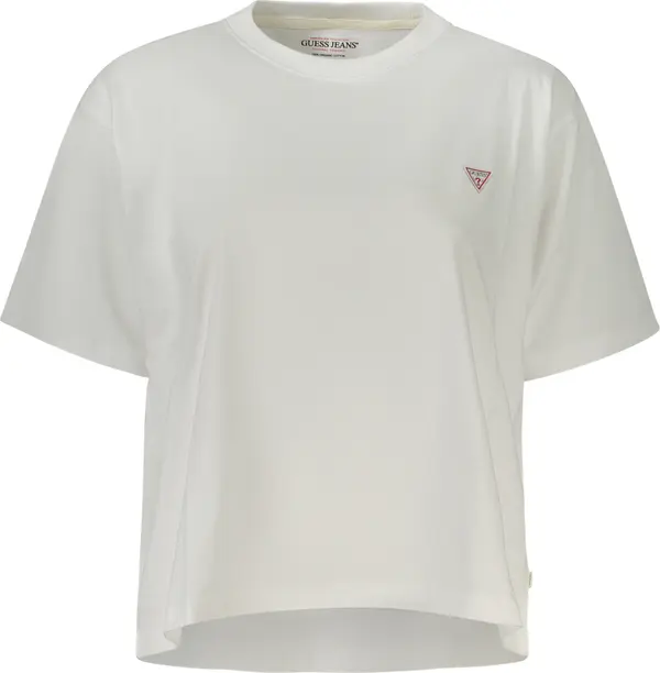 GUESS JEANS Дамски бял къс топ
