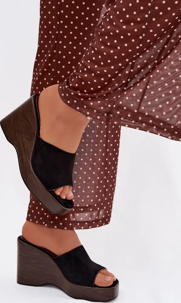 Boto Дамски чехли на платформа Ravelia черни