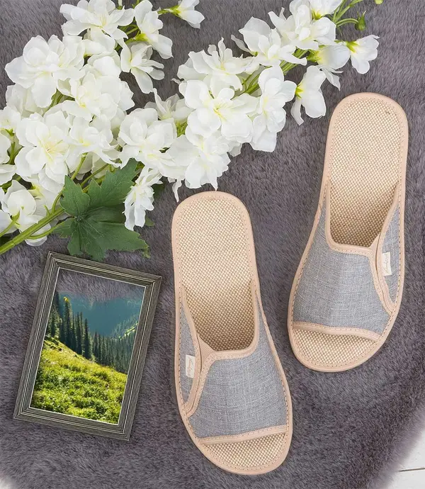 Natural Style Дамски чехли Natural Style NS-007 Сиво-бежови