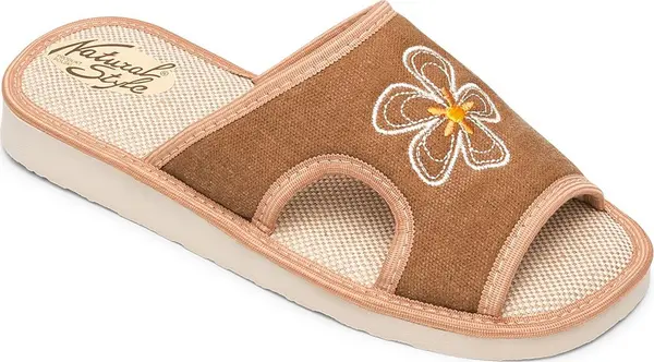 Natural Style Дамски чехли Natural Style NS-012 кафяви