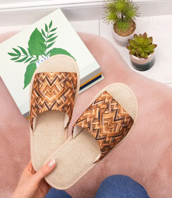 Natural Style Дамски чехли Natural Style NS-091 кафяво-бежови