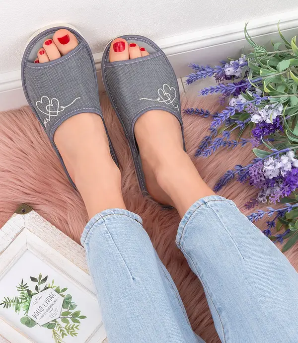 Natural Style Дамски чехли Natural Style NS-093 сиви