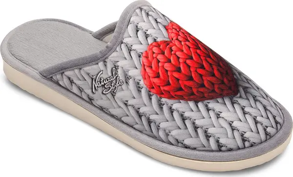 Natural Style Дамски чехли Natural Style NS-100 сиви сърца