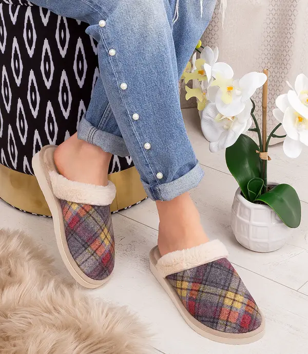 Natural Style Дамски чехли Natural Style NS-101, бежово-сиви