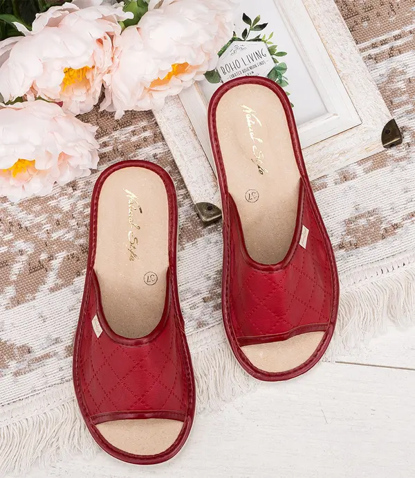 Natural Style Дамски чехли Natural Style NS-112 Червено-бежови