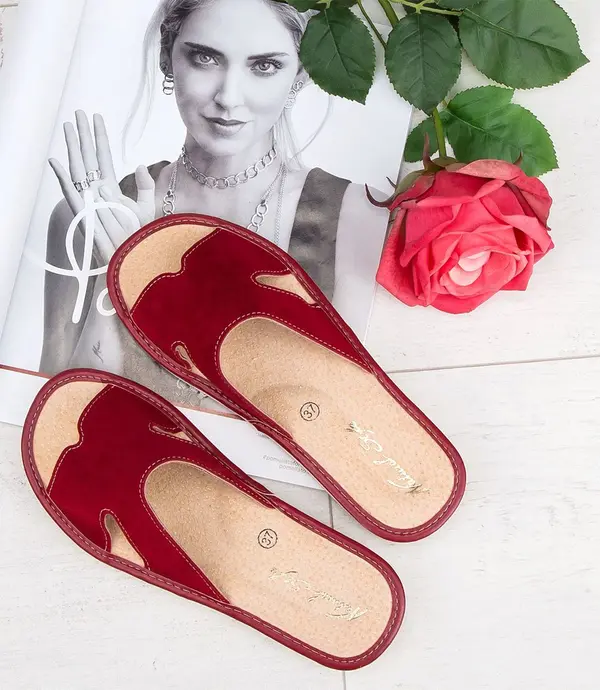 Natural Style Дамски чехли Natural Style NS-118 червено-бежови