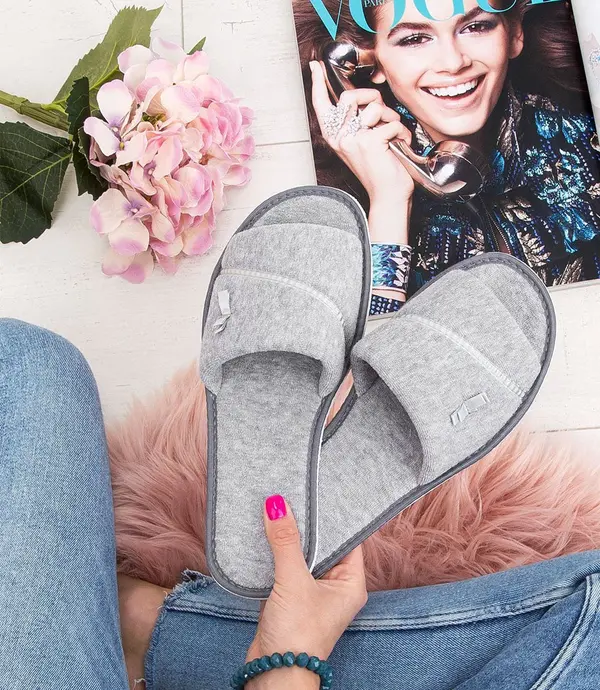 Natural Style Дамски чехли NS-041 сиви