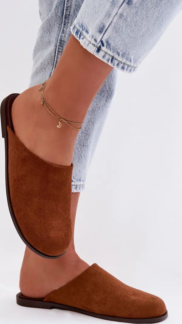 Boto Дамски чехли от ековелур в цвят камила