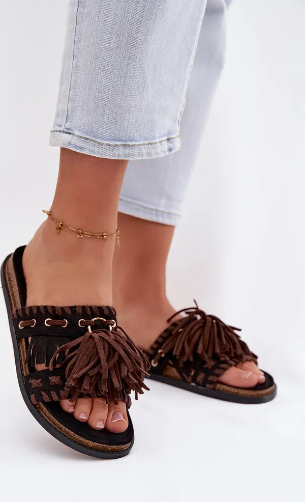 Boto Дамски чехли с пискюли Glorinna