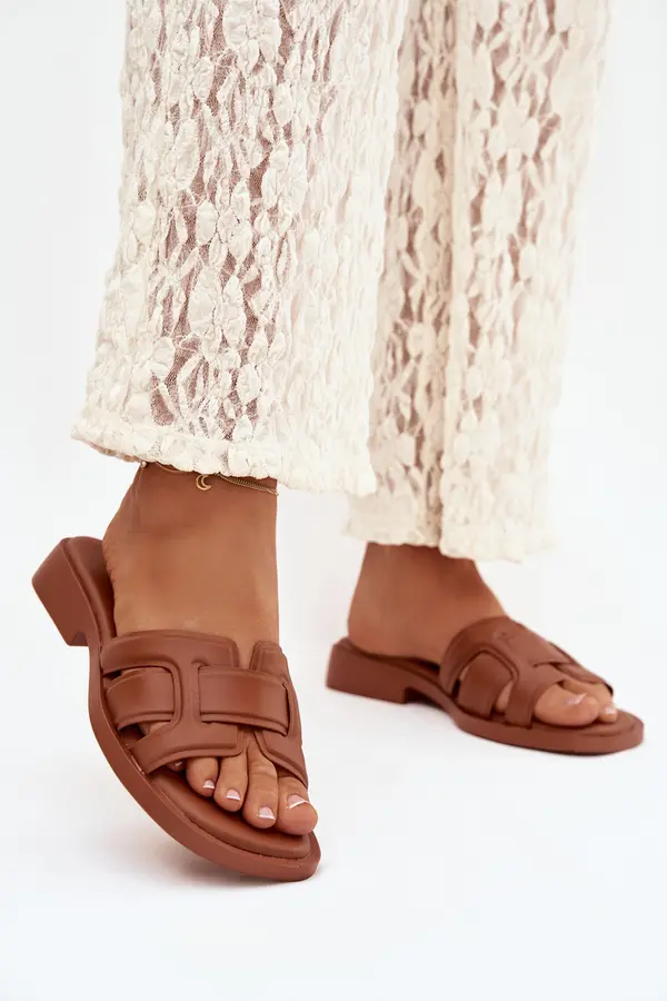 Boto Дамски чехли с плосък ток, цвят camel Lorania