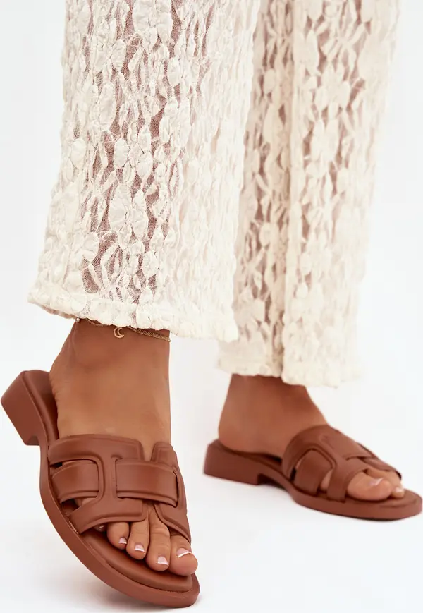 Boto Дамски чехли с плосък ток, цвят camel Lorania