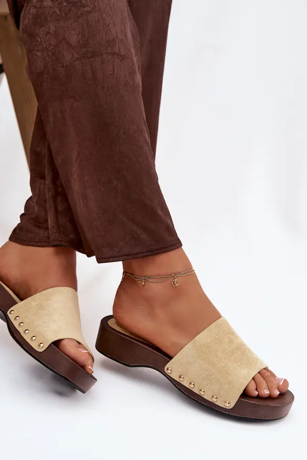 Boto Дамски чехли със златни катарами Ferinna