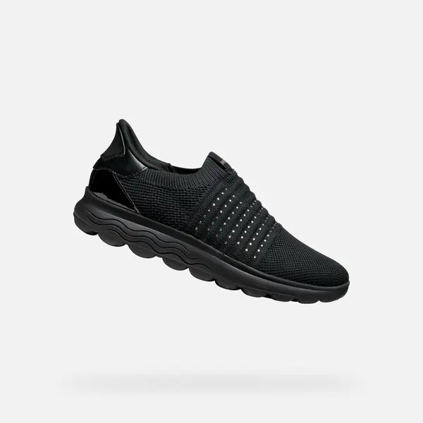 GEOX Дамски черни маратонки Geox Spherica Plus