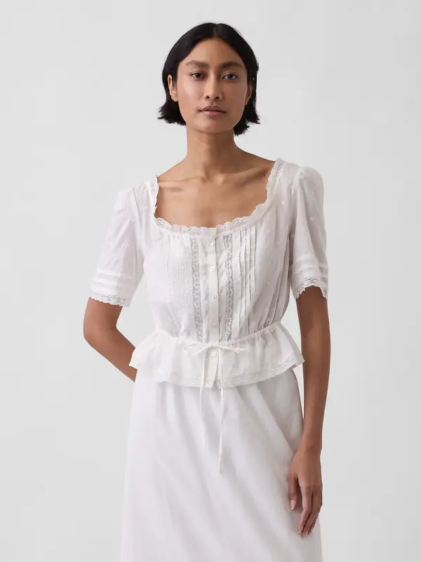 GAP Дамски дантелен топ GAP