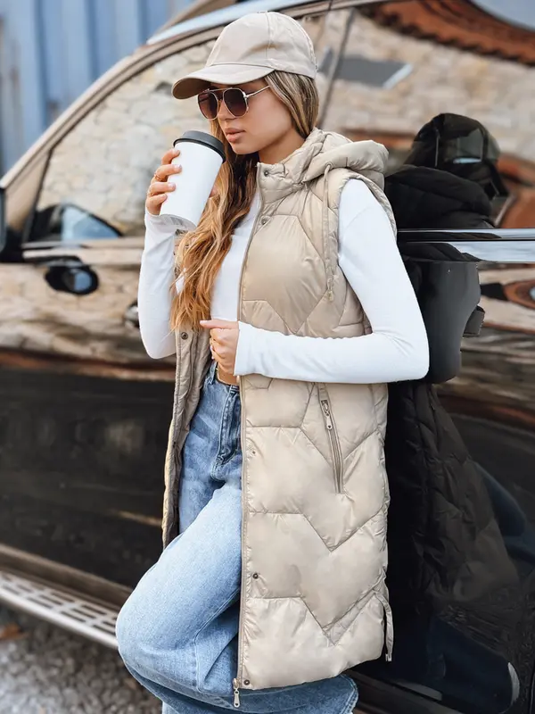 DStreet Дамски дълъг ватиран елек Dstreet