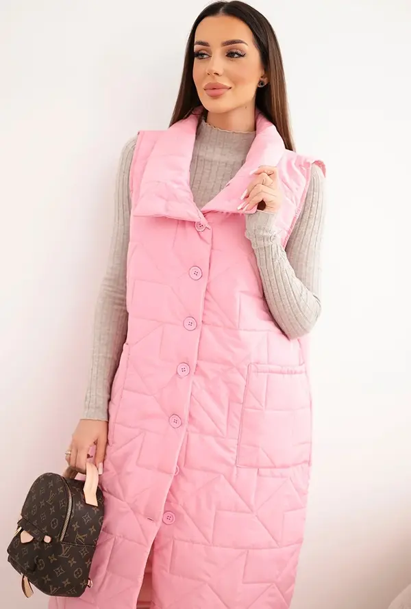 Kesi Włoski Дамски дълъг ватиран елек Kesi