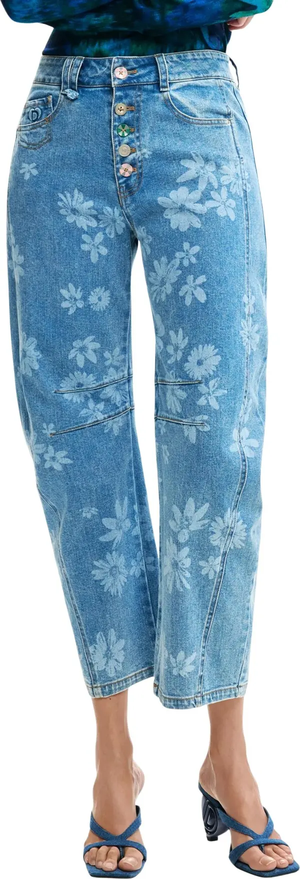 DESIGUAL Дамски дънки Desigual с флорален принт