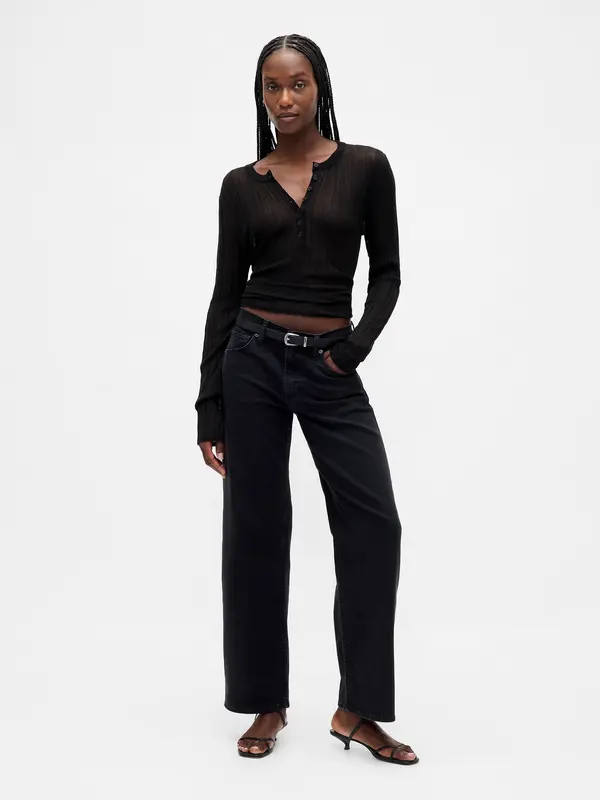GAP Дамски дънки GAP с ниска талия от 90-те години, свободни