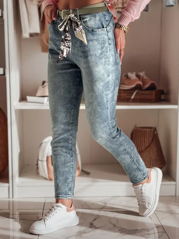 DStreet Дамски дънки slim fit FLORETTA с колан
