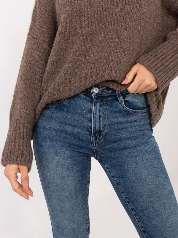 Factory Price Дамски дънки slim fit в тъмносиньо