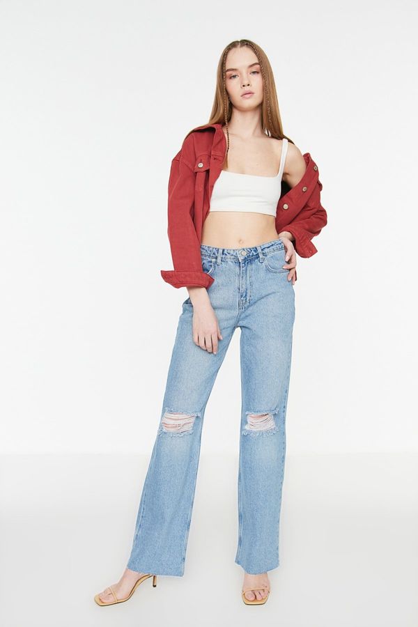 Trendyol Дамски дънки Trendyol Wide cut