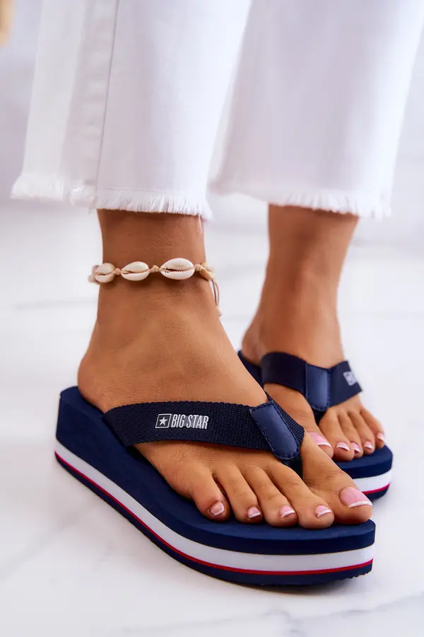 BIG STAR SHOES Дамски джапанки Big Star Navy blue