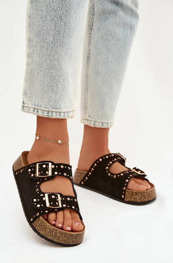 Boto Дамски джапанки с декоративни катарами и шипове