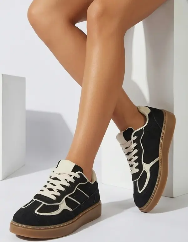 Resti Дамски екологични спортни маратонки Flora Black