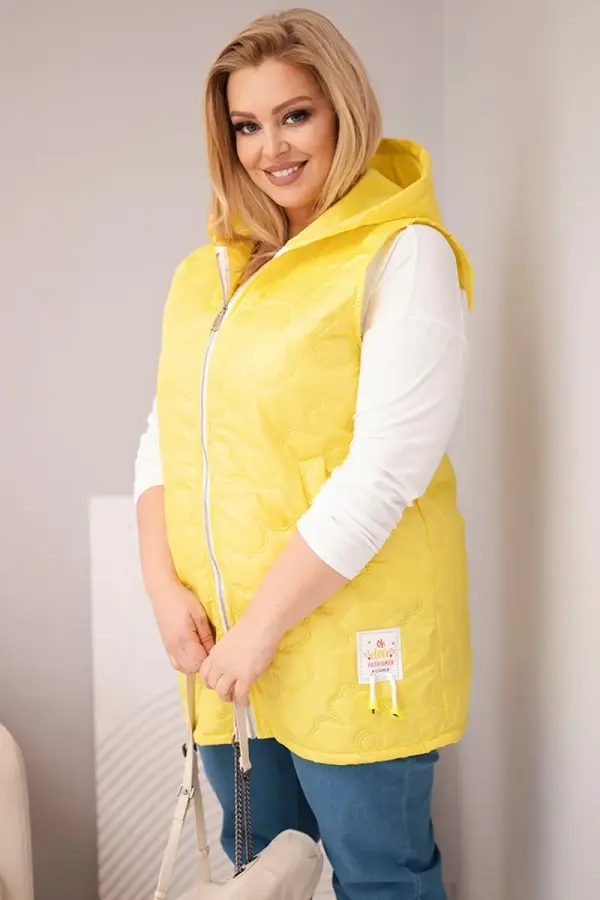 Kesi Włoski Дамски елек с качулка за големи размери