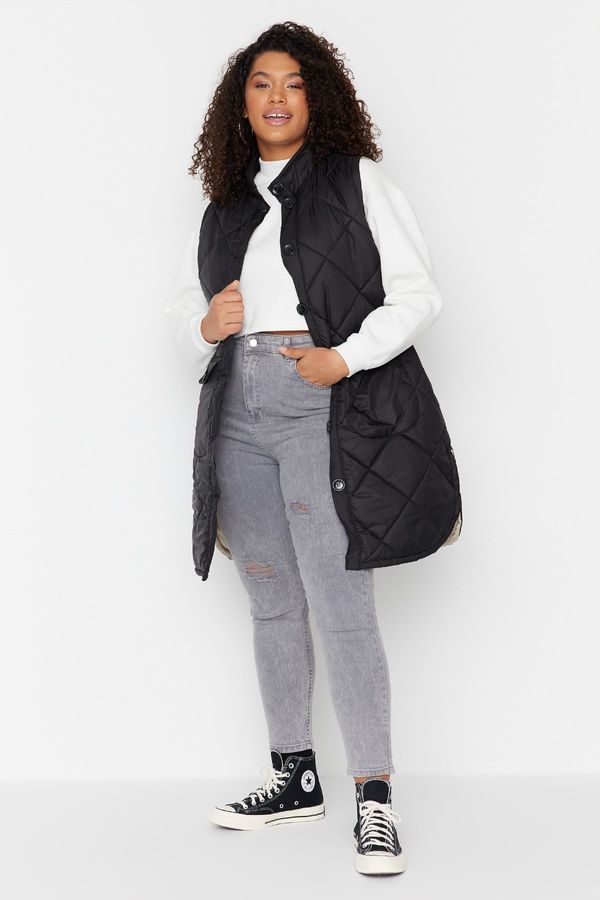 Trendyol Дамски елек. Trendyol TBBAW23BH00008/Black