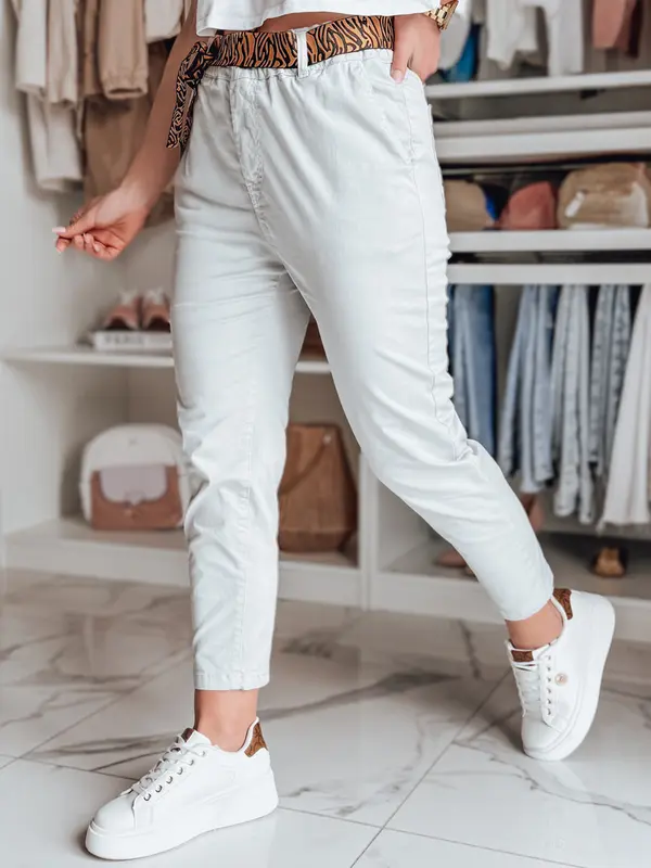 DStreet Дамски ежедневни панталони с колан MADELINA