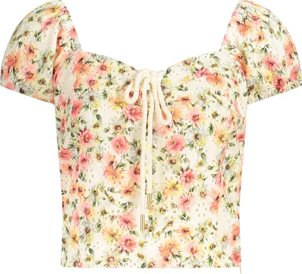 GUESS JEANS Дамски флорален къс топ GUESS