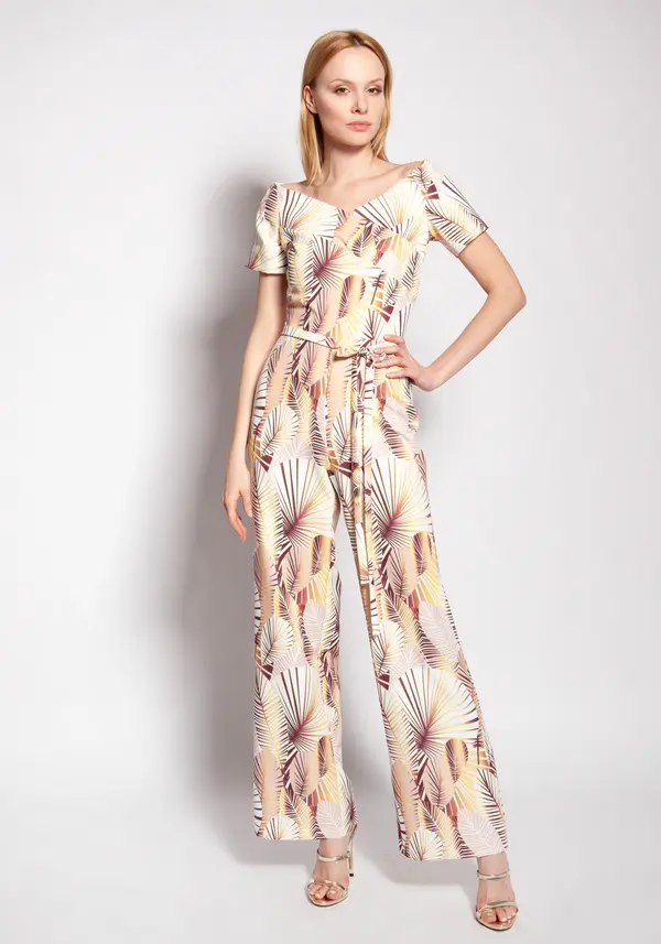 Lanti Дамски гащеризон Lanti Lanti_Jumpsuit_Kb117_Beige