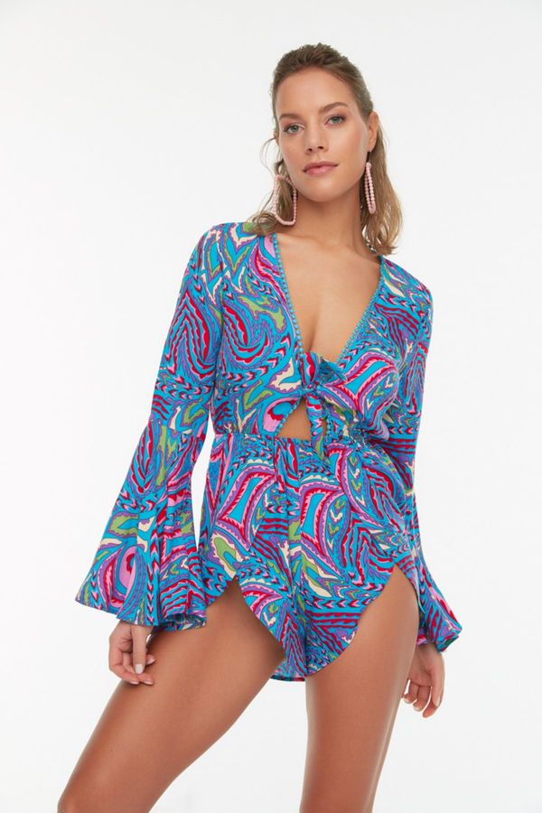 Trendyol Дамски гащеризон. Trendyol Tie detailed