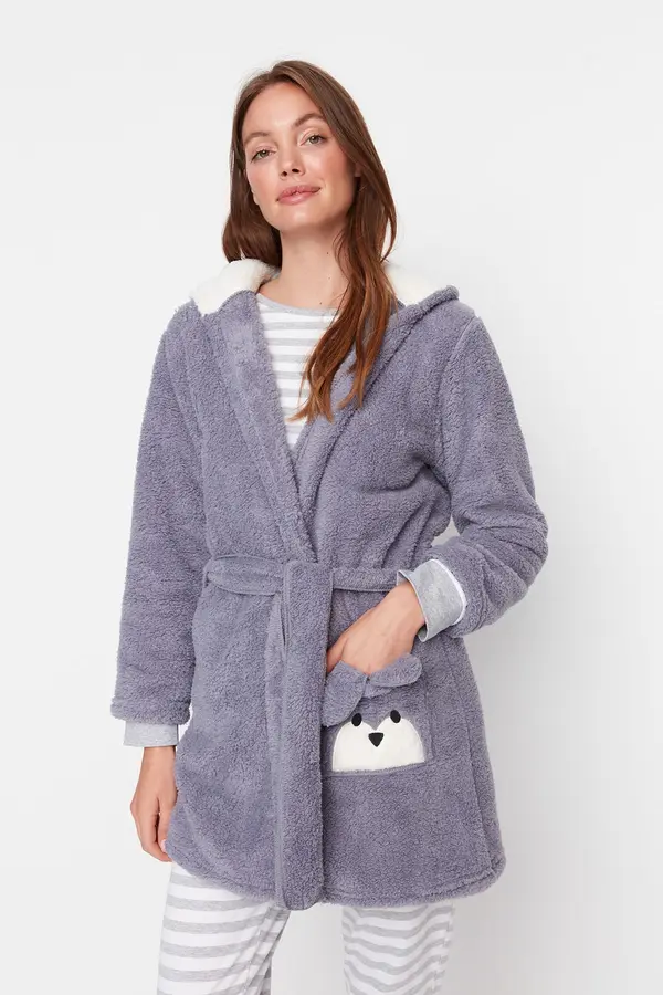 Trendyol Дамски халат за баня Trendyol Bunny
