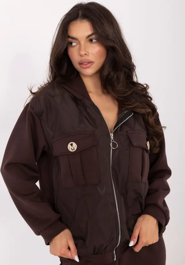 Italy Moda Дамски кафяв костюм