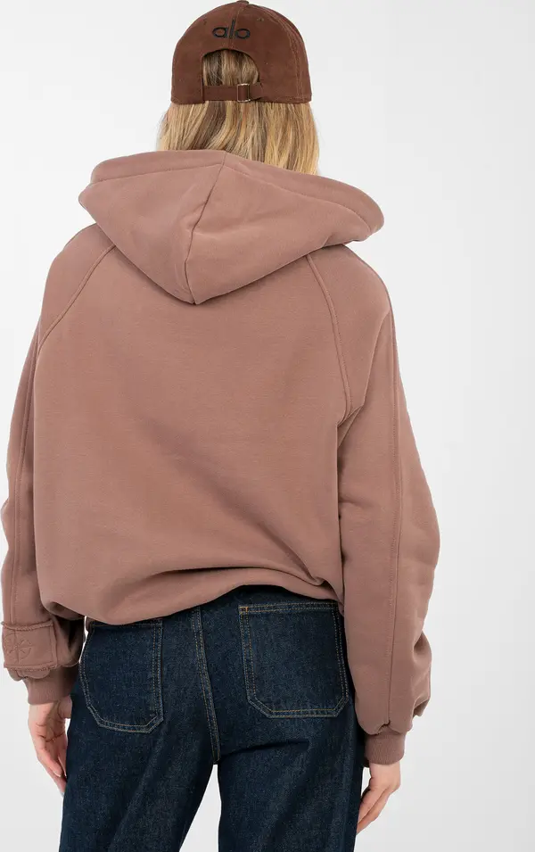 Factory Price Дамски кафяв суичър с качулка