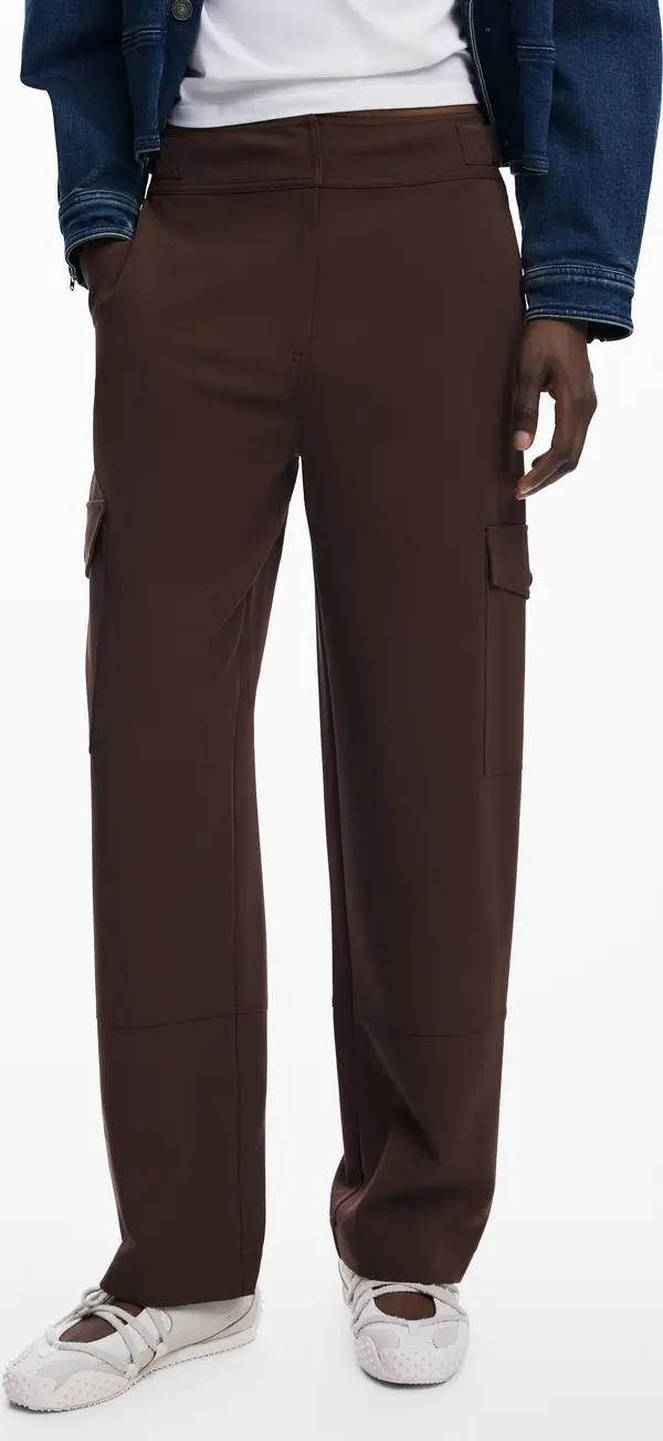 DESIGUAL Дамски кафяви панталони Desigual