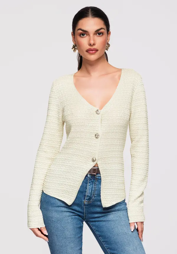 Edoti Дамски кардиган с V-образно деколте