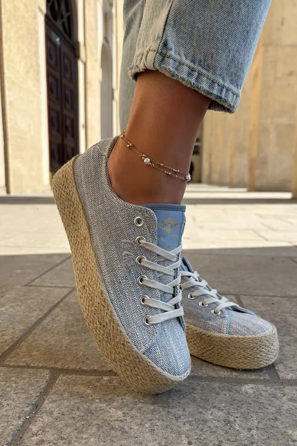 Lee Cooper Дамски Кецове На Платформа С Плетка Lee Cooper