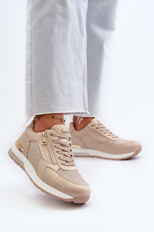 Inblu Дамски кецове с пайети и цип INBLU