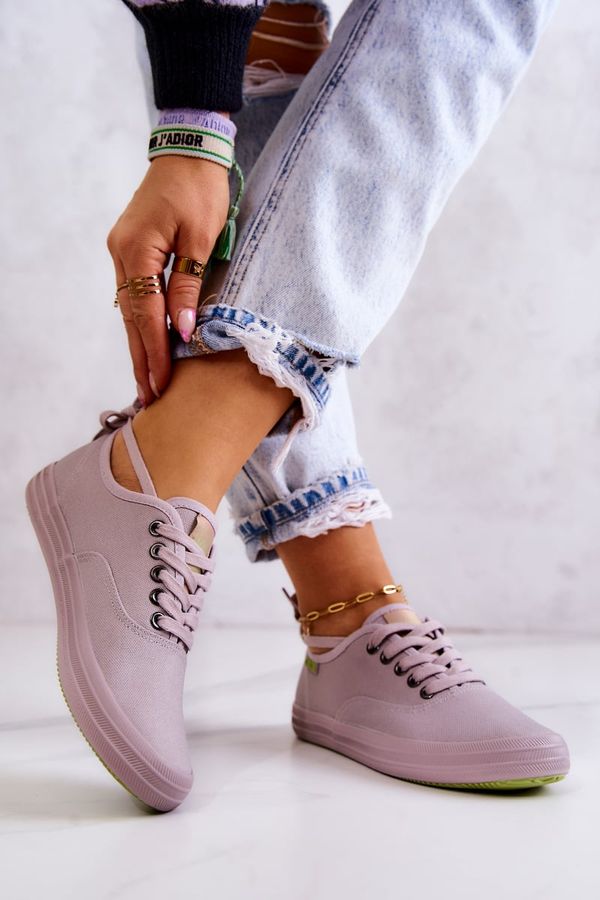 BIG STAR SHOES Дамски класически маратонки Big Star - светло сиво