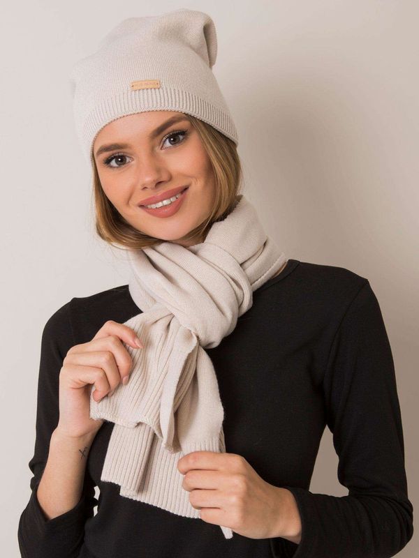 Fashionhunters Дамски комплект Fashionhunters i523_JK-KMPL-1.14beżowy