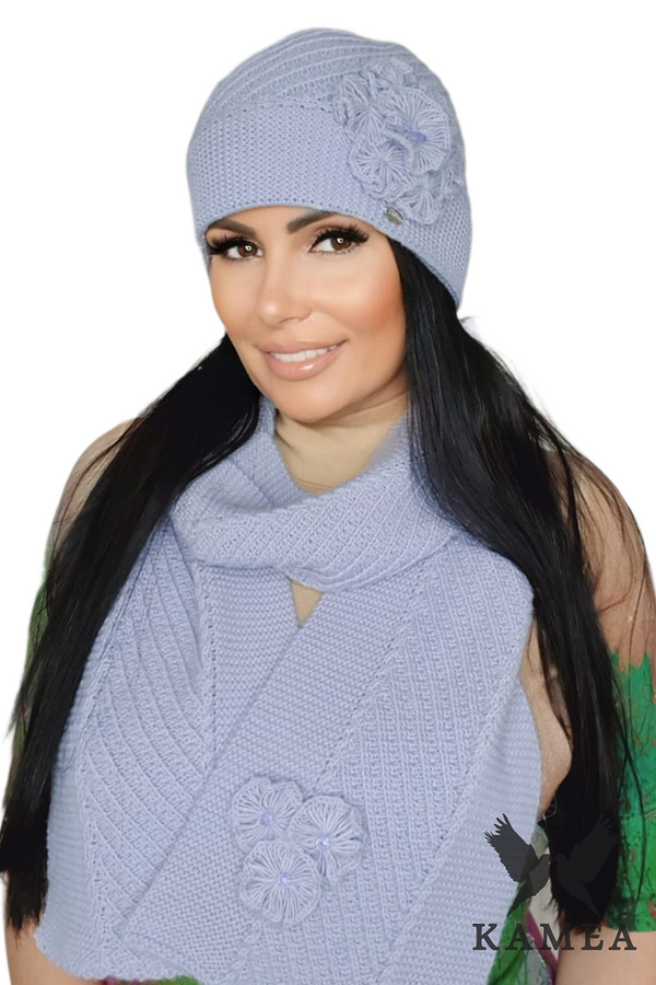 Kamea Дамски комплект Kamea Kamea_Set_Hat&Scarf_K.22.207.10_Heather