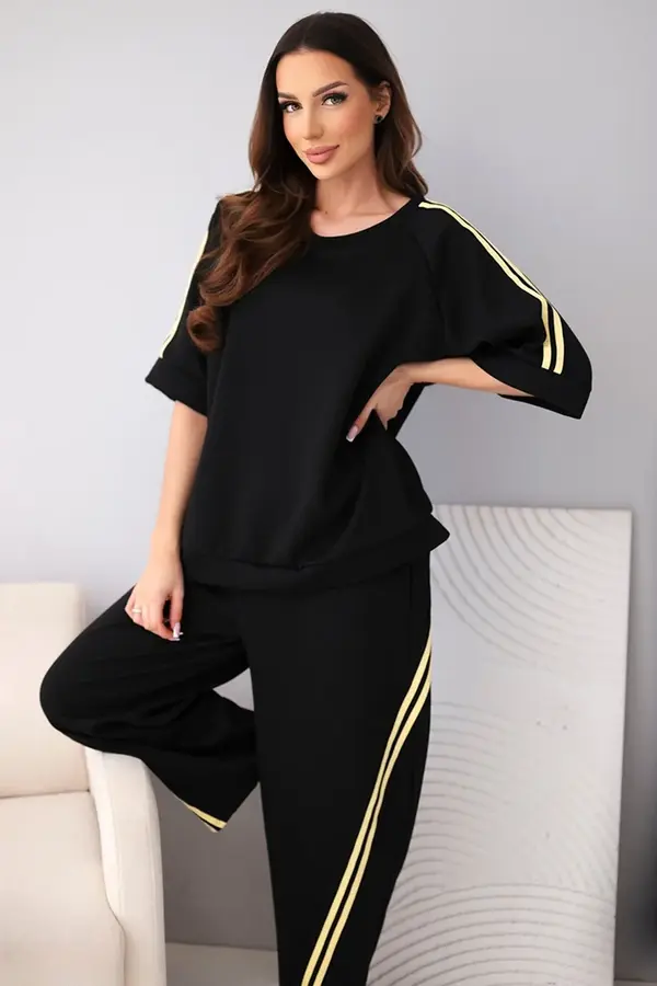 Kesi Włoski Дамски комплект Kesi от маслена вискоза: суитшърт и панталон