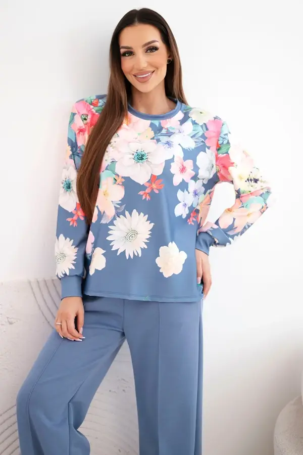 Kesi Włoski Дамски комплект Kesi с флорален мотив