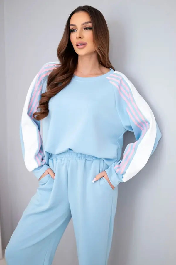 Kesi Włoski Дамски комплект Kesi Włoski с райета и оребрен кант