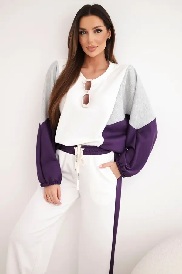 Kesi Włoski Дамски комплект от свободен пуловер и широки панталони